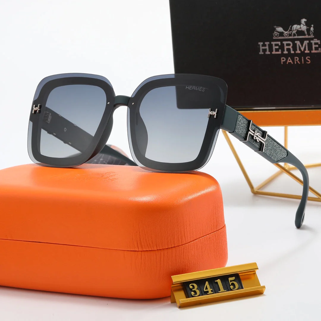 4 color luxury silver frosted Large H polarized sunglasses - Image 2