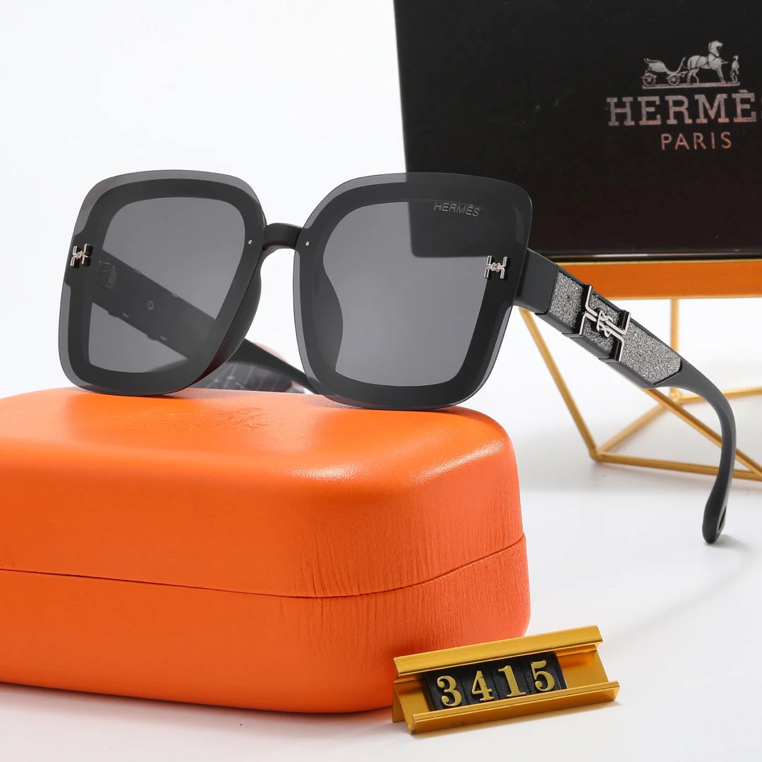 4 color luxury silver frosted Large H polarized sunglasses - Image 3