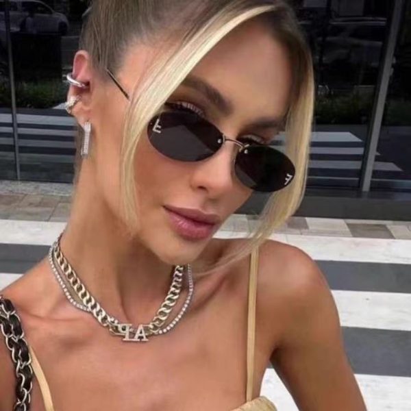 4 colors hot-selling frameless women's sunglasses