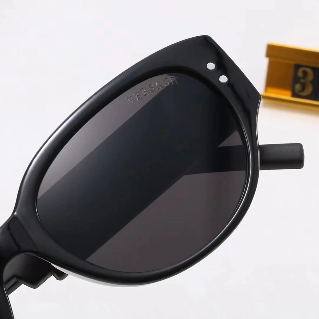 4 colors fashion lion head striped plaid mirror temple polarized - Image 12