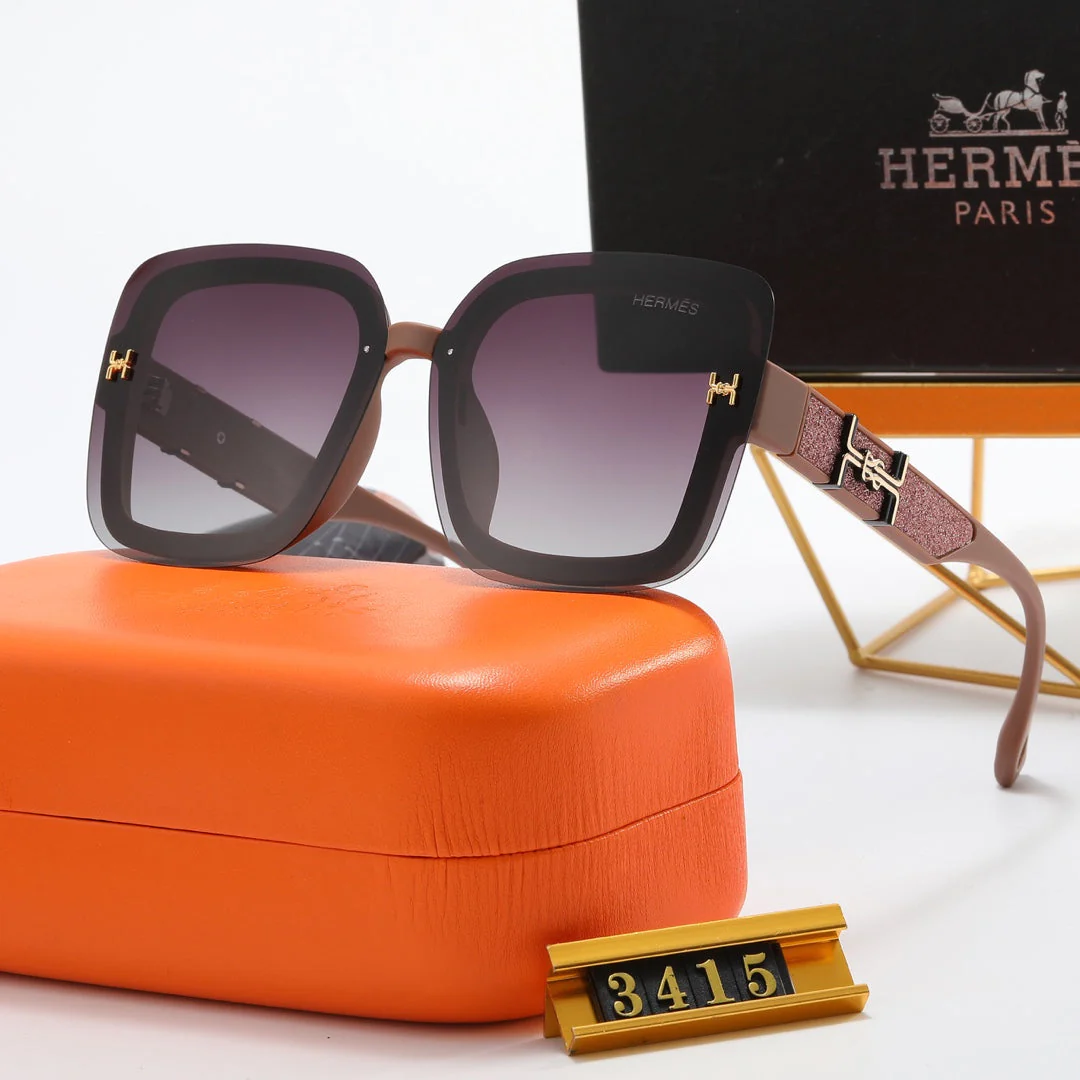4 color luxury silver frosted Large H polarized sunglasses - Image 7