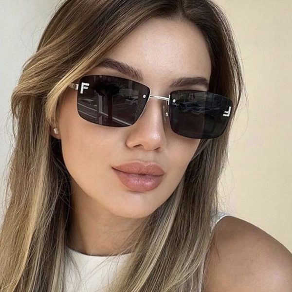 10 colors hot-selling frameless trimmed women's sunglasses