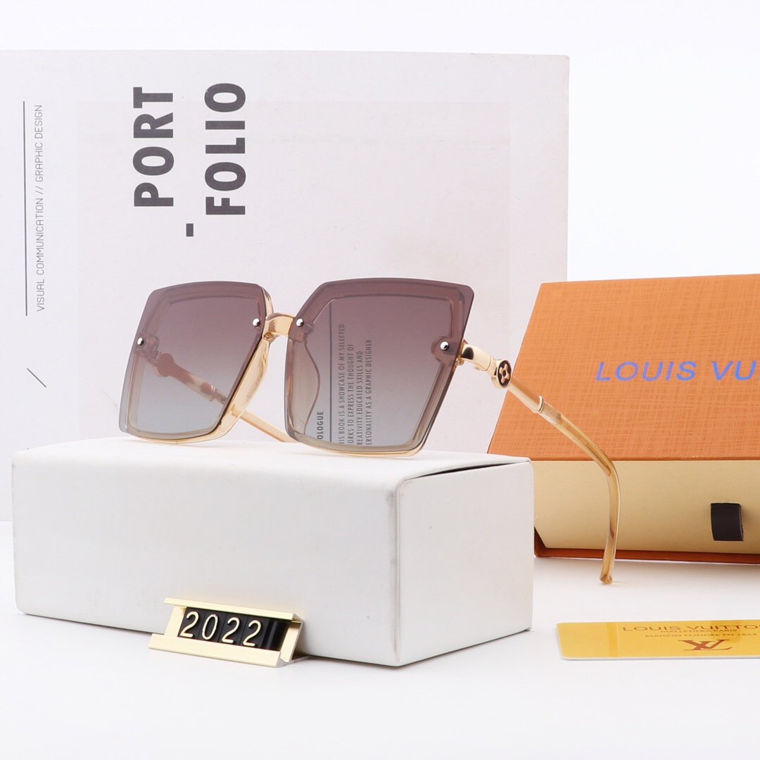 5 COLORS LETTER DECORATION SQUARE POLARIZED SUNGLASSES - Image 2