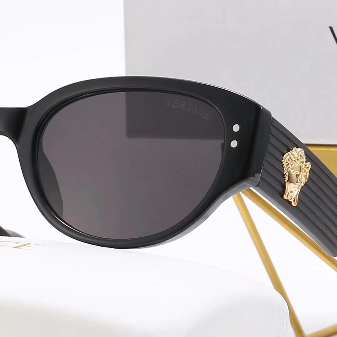 4 colors fashion lion head striped plaid mirror temple polarized - Image 13