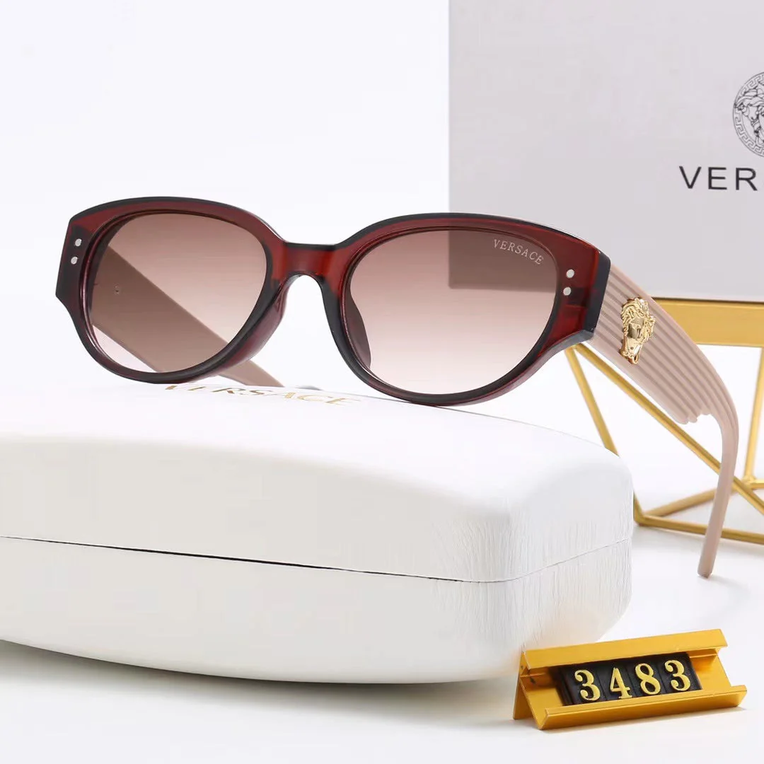4 colors fashion lion head striped plaid mirror temple polarized - Image 6