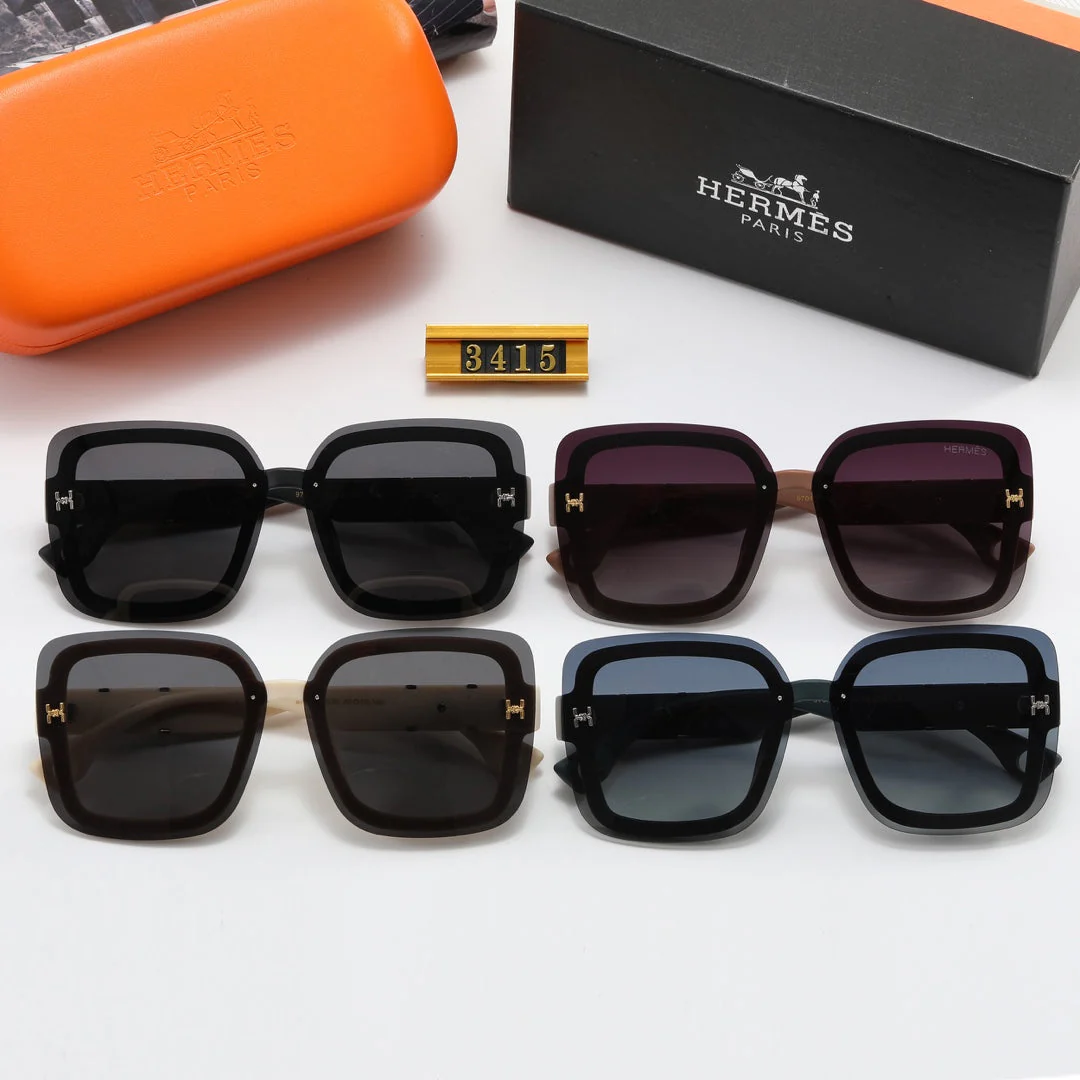 4 color luxury silver frosted Large H polarized sunglasses - Image 13