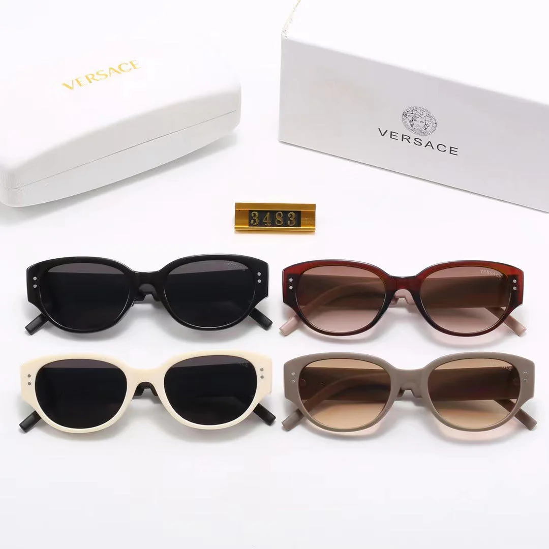 4 colors fashion lion head striped plaid mirror temple polarized - Image 9
