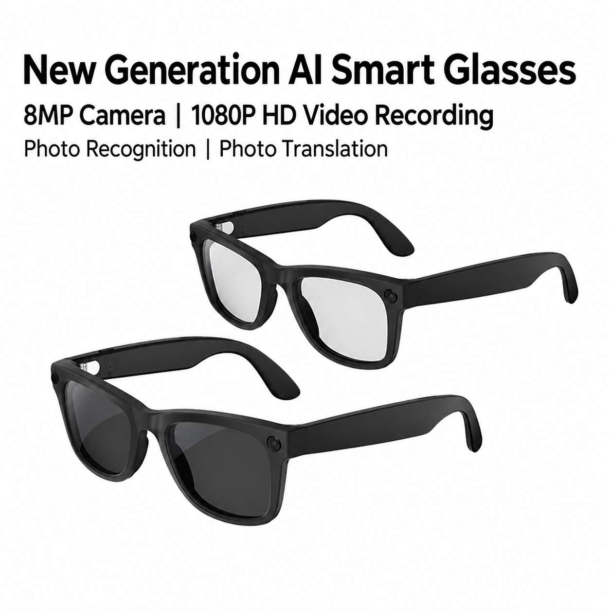A-MT5 Ultra AI Smart Glasses – Video Recording, Photography, Real-Time Translation, Simultaneous Interpretation, and Bluetooth Music - Image 7