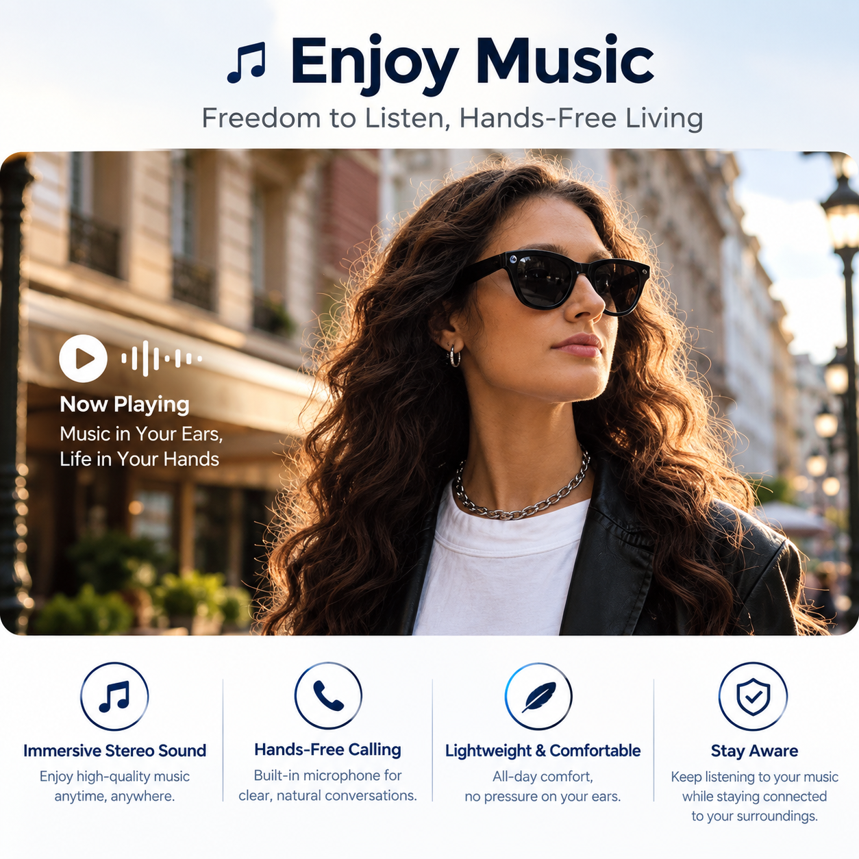 A-MT5 Ultra AI Smart Glasses – Video Recording, Photography, Real-Time Translation, Simultaneous Interpretation, and Bluetooth Music - Image 5